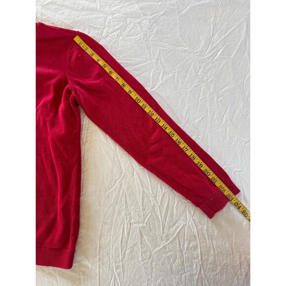Vtg Tommy Hilfiger Graphic Polar Bear Red Pullover Sweater Top Sz L Large - Picture 7 of 10